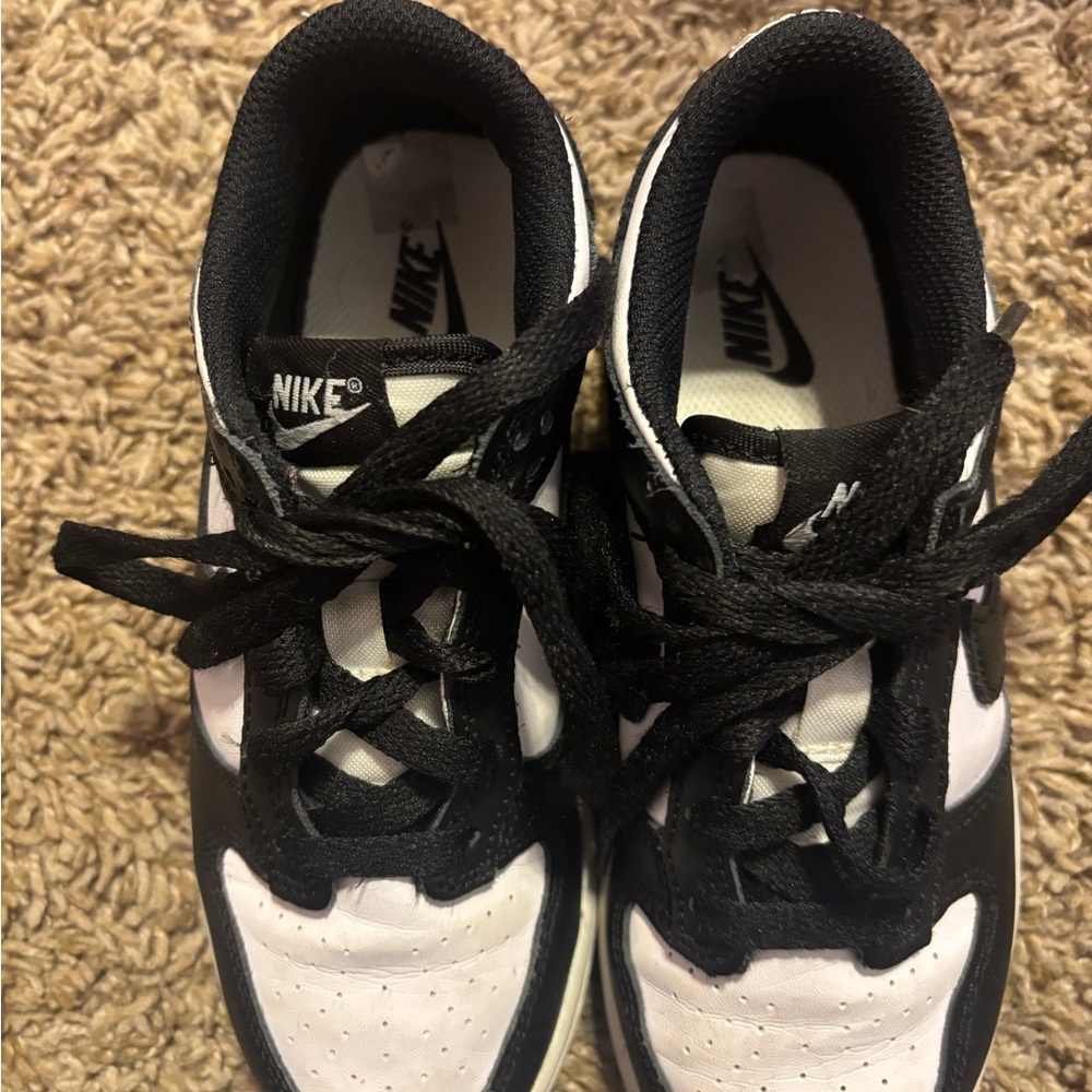 Nike Kids Black and White Low-Top Sneakers